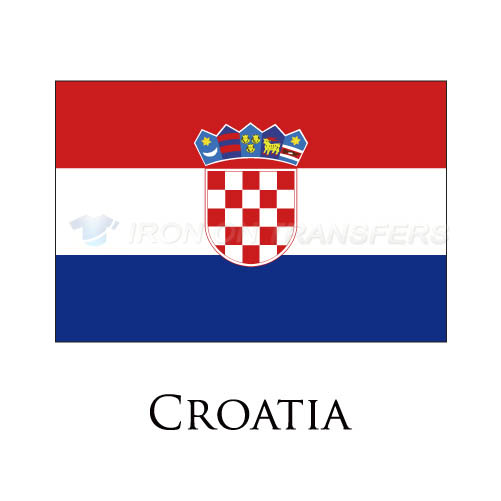 Croatia flag Iron-on Stickers (Heat Transfers)NO.1854